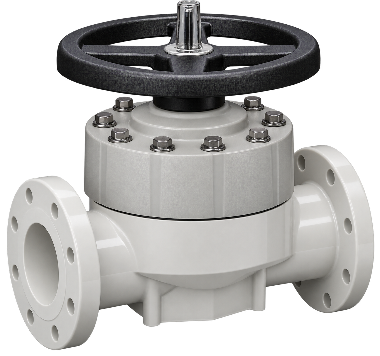 PROGEF Plus silicone free Diaphragm valve type 317  With flanges metric