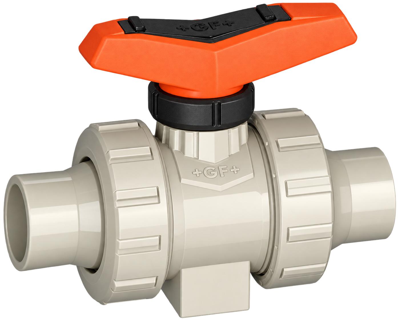 PROGEF Standard Ball Valve type 546 Pro PP-H With butt fusion spigots IR-Plus SDR11 ISO Inclusive 2 fusion socket valve ends