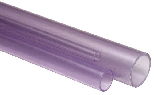 Pipe transparent PVC-U for test methods according to the standard  ČSN EN 445 - 7