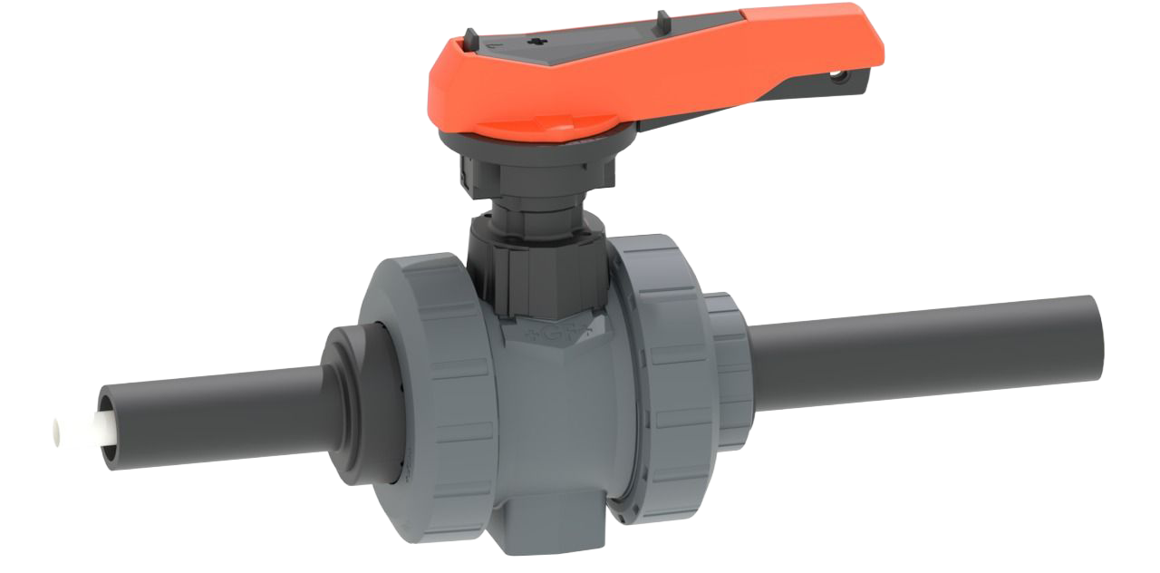 CONTAIN-IT Plus Kugelhahn Typ 546 PVDF/PE100  Anschlüsse für Muffenschweissen
