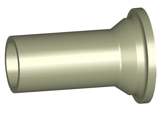 Valve end type 546/543 PP-H (G37), with butt fusion spigots long SDR11 metric