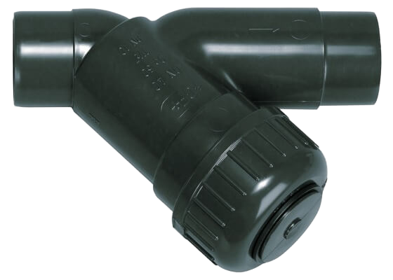 Filter type 305 PVC-U, with solvent cement spigots metric
