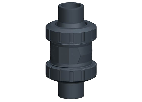 Zpětný kuželový ventil typ 561 PVC-U, s hrdly pro spojování lepením metric