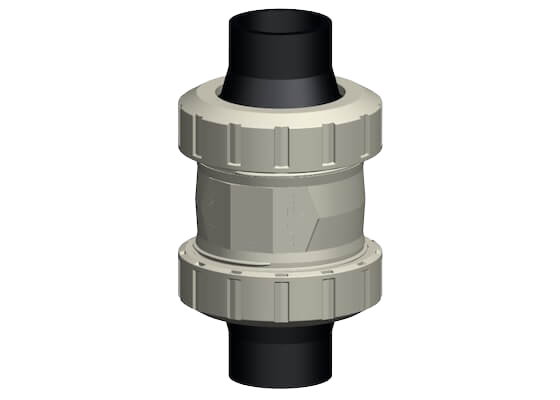 Check valve type 562 PROGEF Standard, with butt fusion spigots PE100, SDR17,6, metric