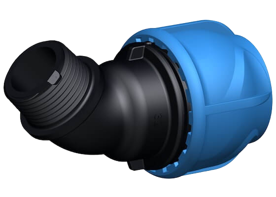 Elbow 45° with threaded male off take