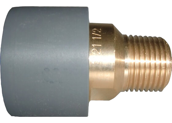 Adaptor fitting PVC-U/brass R thread