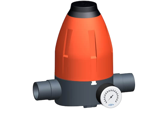 Pressure reducing valve type 582 PVC-U, with solvent cement spigots, with manometer