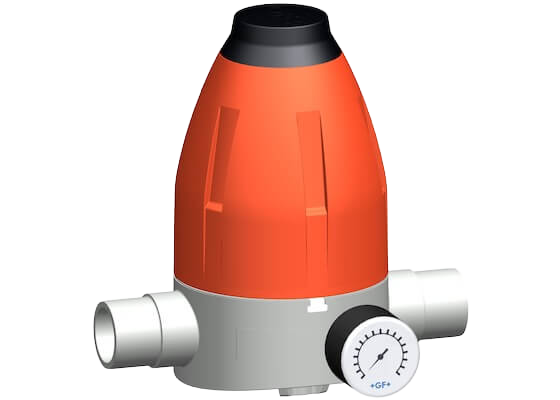 Redukční ventil typ 582 PVC-C, s hrdly pro spojování lepením, s manometrem
