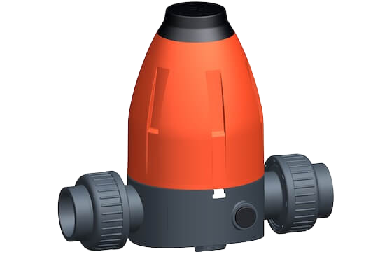 Pressure reducing valve type 582 PVC-U, Union with solvent cement sockets, without manometer