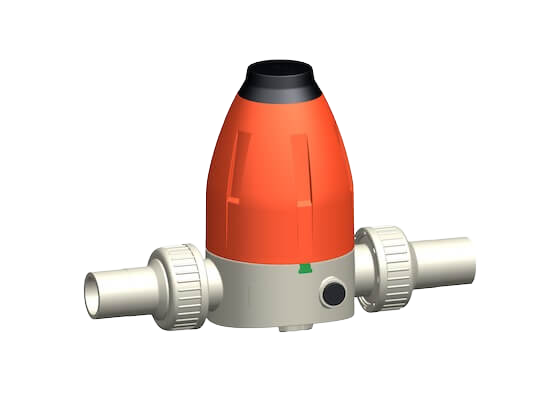Pressure retaining valve type 586 PROGEF Standard, Union with butt fusion spigots SDR11, without manometer