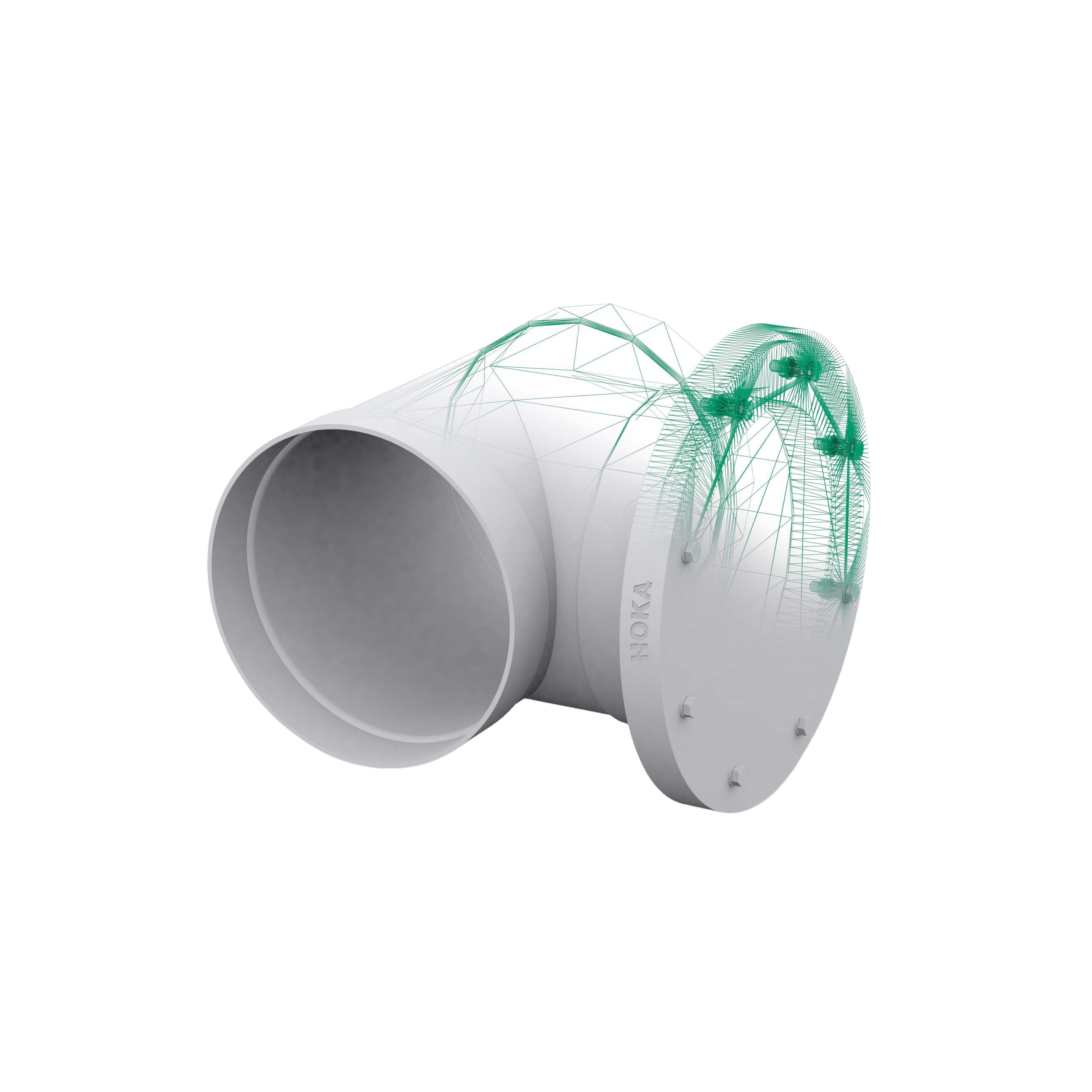 Branch outlet (T-piece) with cleaning orifice 90°