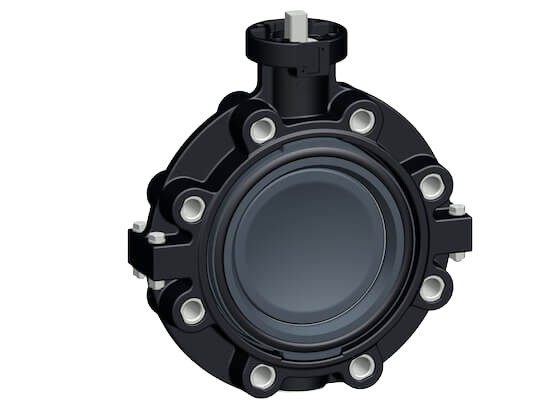 Butterfly valve type 578 PVC-U, bare shaft