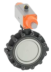 Butterfly valve type 243 PVC-C, FC (Fail safe to close), without manual override