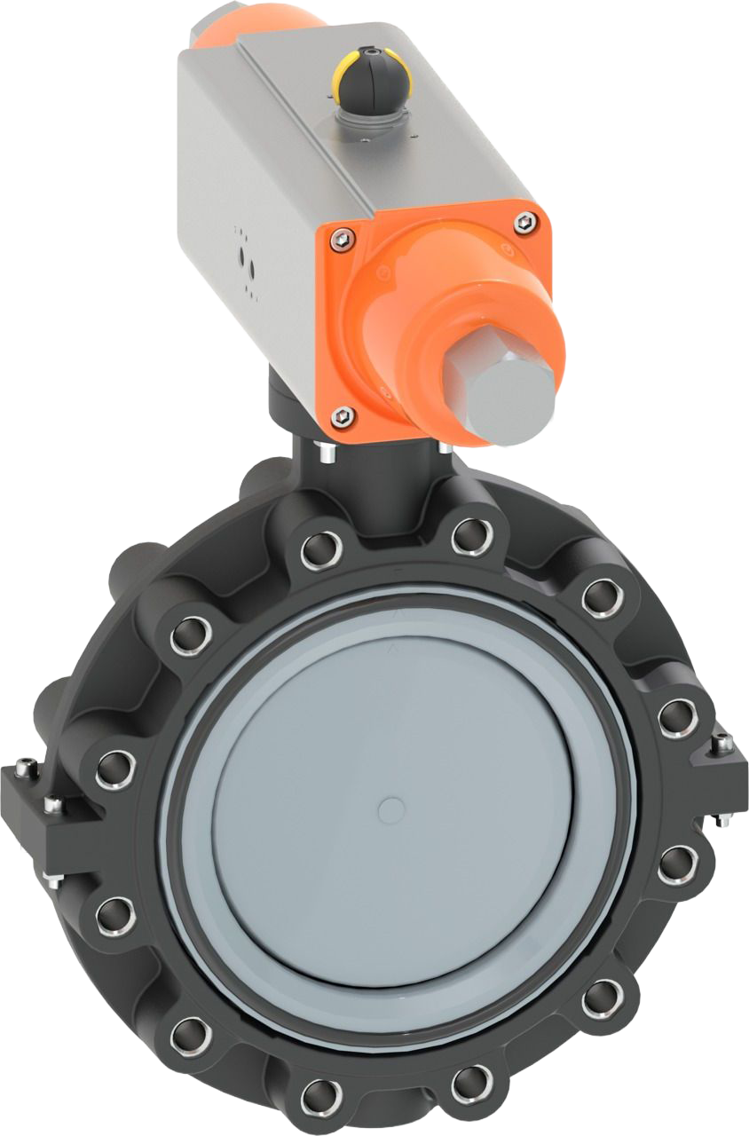 Butterfly valve type 243 ABS, FC (Fail safe to close), without manual override
