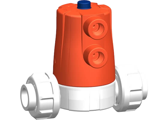 Diaphragm valve type 604 SYGEF Standard, Union with fusion sockets metric