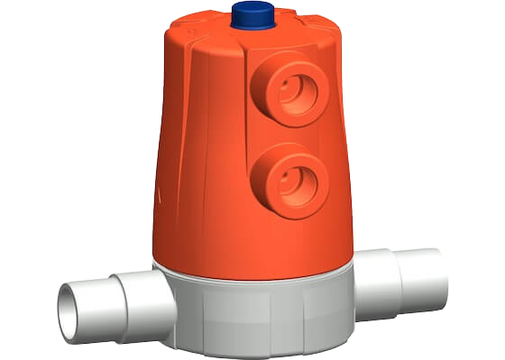 Diaphragm valve type 605 PVC-C, with solvent cement spigots metric