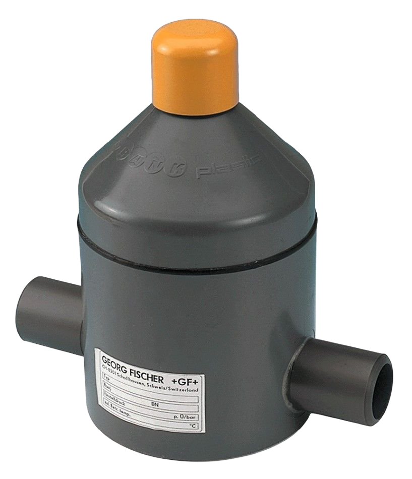 Pressure retaining valve type V86 PVC-U, with solvent cement spigots