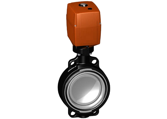 Butterfly valve type 145 PVC-C, 100-230 V, without manual override