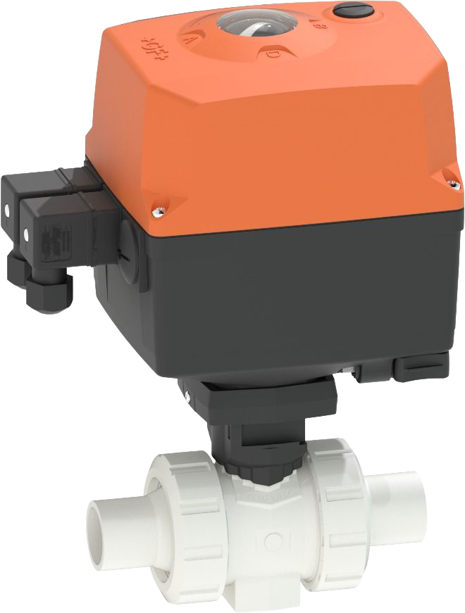 Kulový kohout typ 181 SYGEF Standard, 100-230 V, s hrdly pro svařování natupo IR-Plus metric