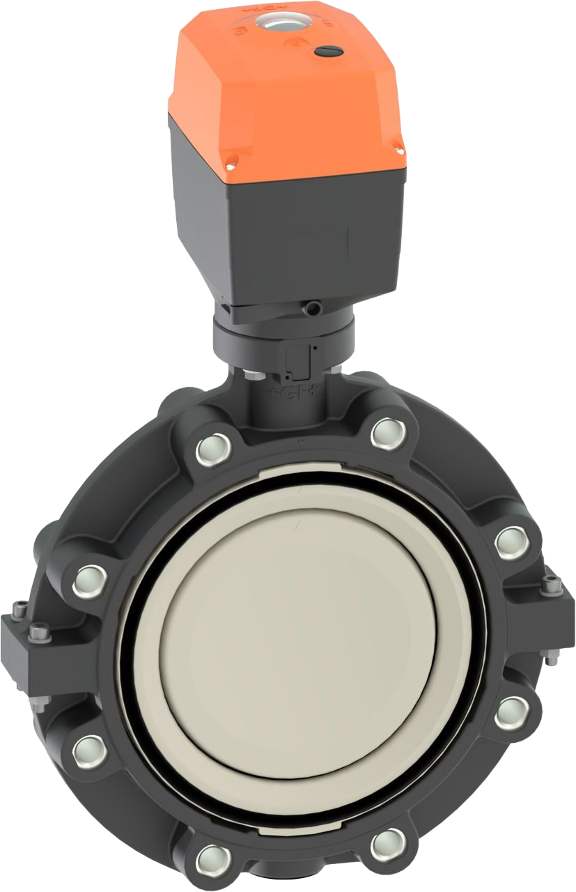 PROGEF Standard Lug-style end installation butterfly valve type 146 With electric actuator 230V Without manual override Flange standard metric