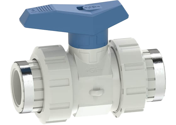 Kulový kohout typ 542 PVC-C, s nátrubky s vnitřním závitem Rp