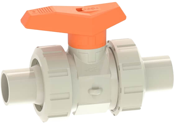 Ball valve type 542 PP-H, with butt fusion spigots SDR11 metric