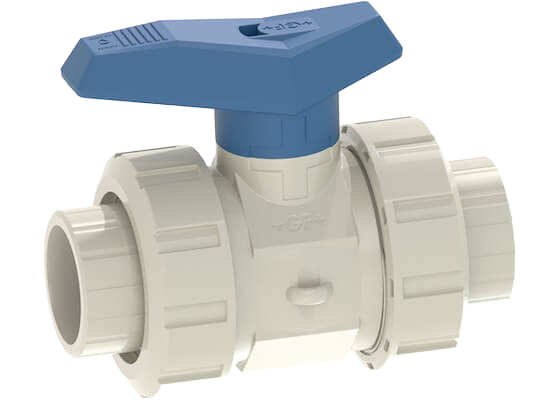 Ball valve type 542 PP-H, with fusion sockets metric