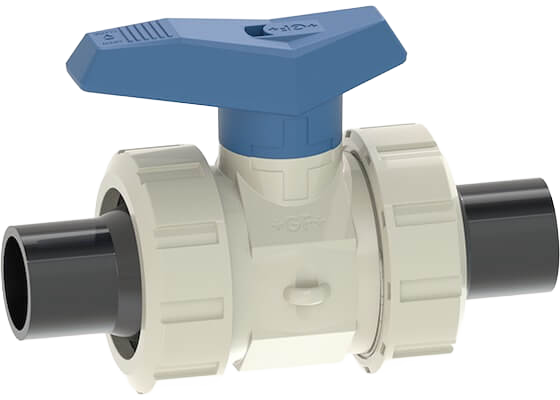 Kulový kohout typ 542 PP-H, s hrdly pro svařování natupo PE100 SDR11 metric