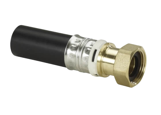 Adaptor fitting COOL-FIT 2.0/4.0 PE/brass, with loose union nut G