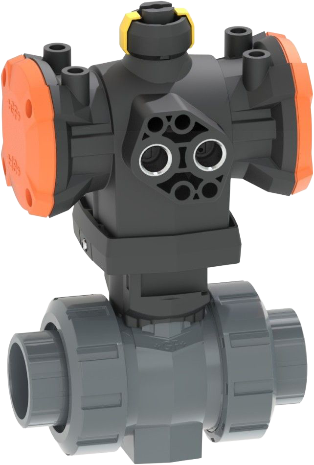 PVC-U Ball valve type 546 Pro with PPA, DA (Double acting), With solvent cement sockets JIS