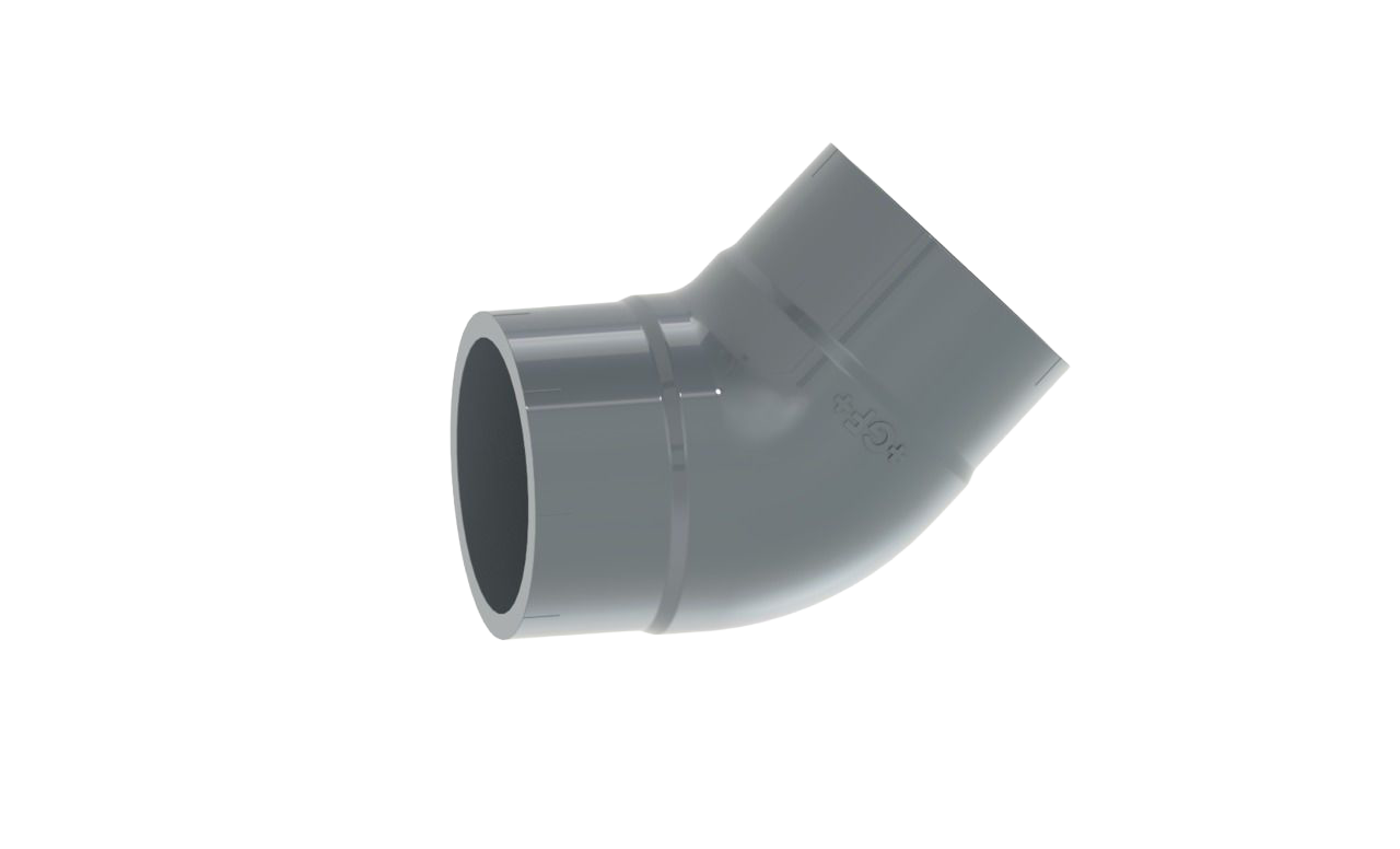 IR PVC-U Bogen 45°