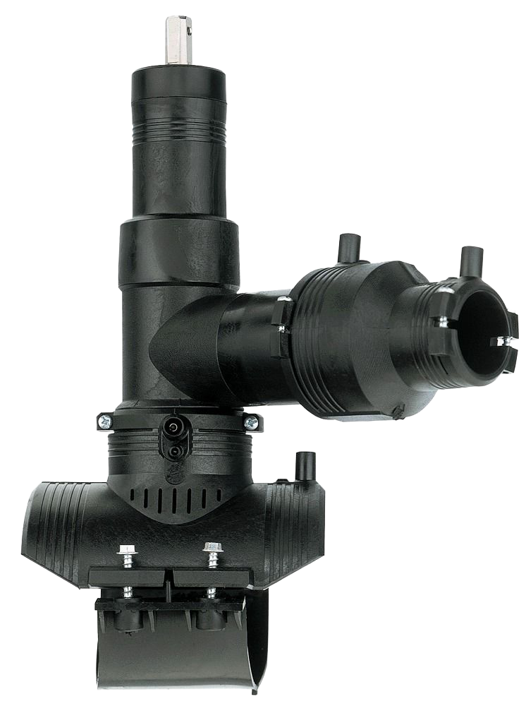 ELGEF Plus Pressure tapping valve (kit) PE100  d63-250mm / SDR11 / With 360° rotatable outlet