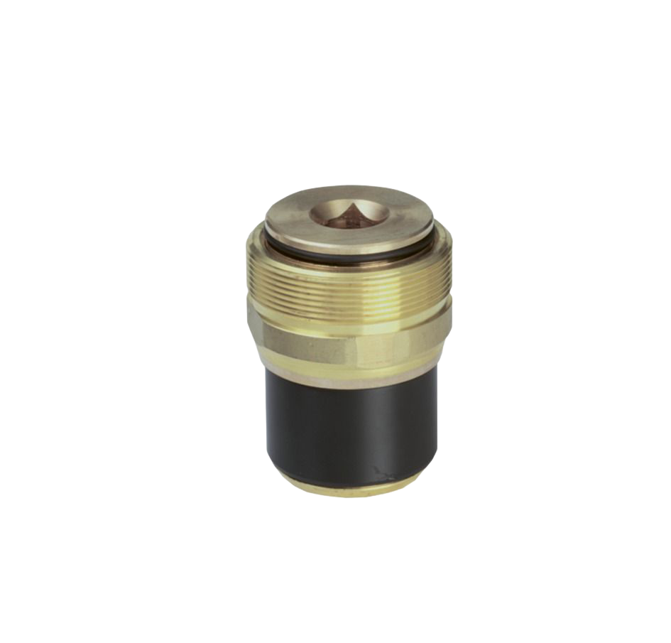 ELGEF Plus Stop-off adaptor PE100, d63mm / SDR11 / With brass plug / Maximum passage 56.5 mm
