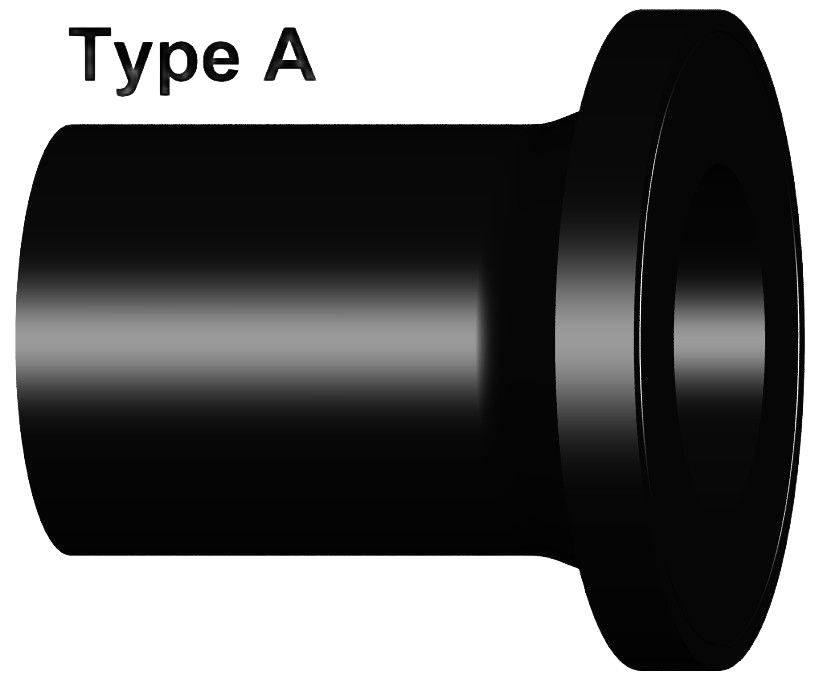 Lemový nákružek ELGEF Plus PE100, d25-90 mm / SDR11 / Prodloužená verze / Kombinovaná těsnící plocha: hladká/rýhovaná ANSI ASME B 16.5