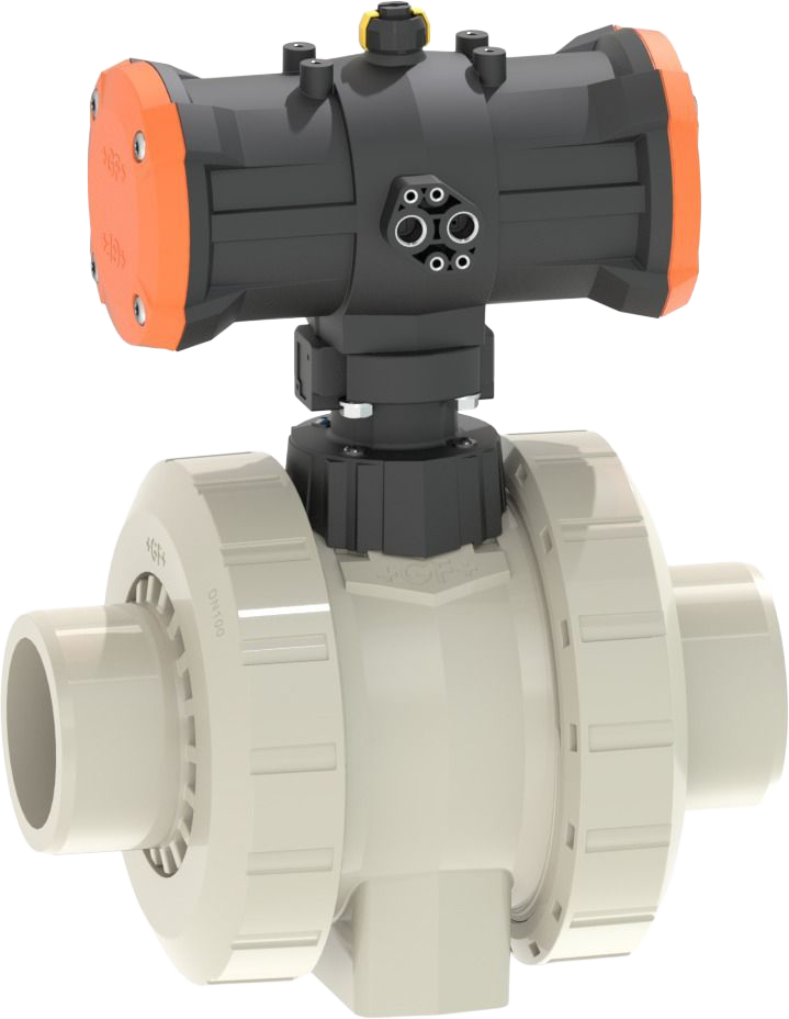 PROGEF Standard Ball Valve Type 546 Pro with PPA  DA (Double acting), With socket fusion spigots metric