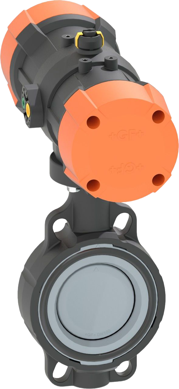 Wafer-style intermediate installation butterfly valve type 240 ABS  FC (Fail safe to close) Flange standard metric
