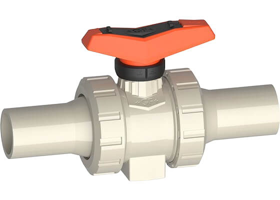 Ball valve type 546 Pro PROGEF Standard, with butt fusion spigots long PE100, SDR11 metric