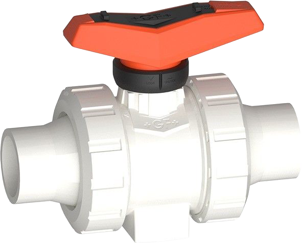 Kulový kohout typ 546 Pro SYGEF Standard, s hrdly ECTFE pro svařování natupo (IR) metric