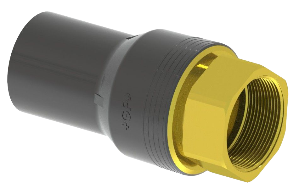Transition adapter PE/brass (CW725R)  Female thread