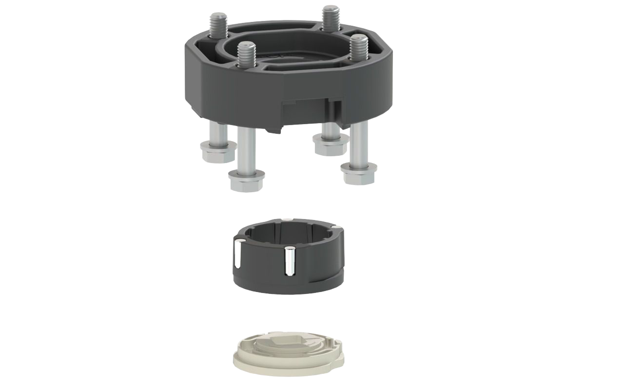 Accessory for Butterfly Valve Type 567 and 578 for DN50-200 and Ball Valve 546 PRO DN65-100 to enable the installation of the inductive double sensor