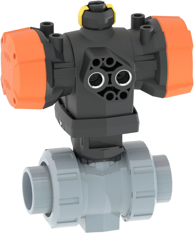 ABS Ball valve type 546 Pro with PPA  FO (Fail safe to open) With solvent cement sockets ABS ISO Without manual override 5.6 bar control pressure