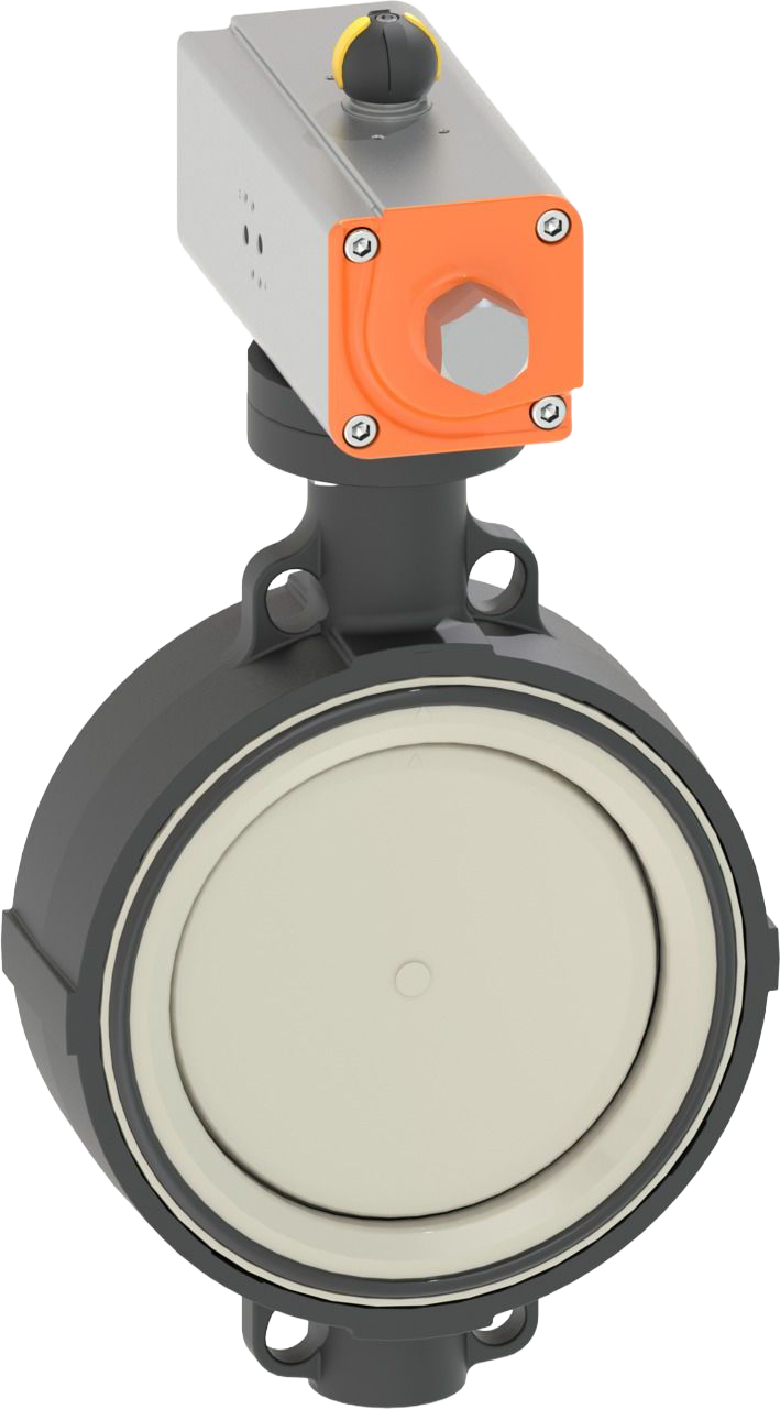 Butterfly valve type 240 PROGEF Standard, DA (Double acting), without manual override