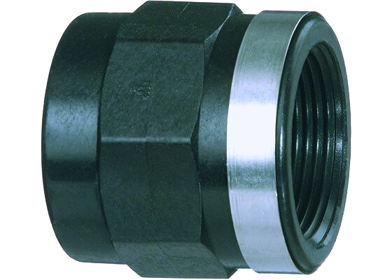 Standard adaptor socket PE80, female Rp, metric