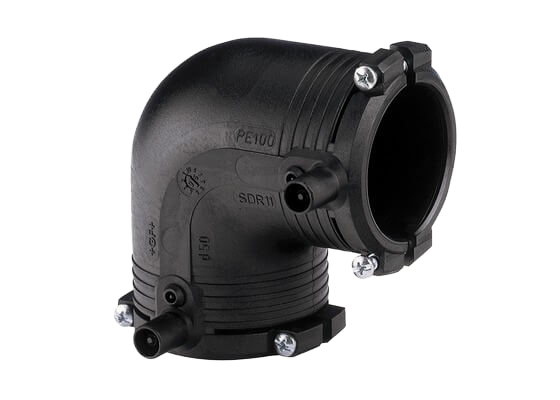 ELGEF Plus Elbow 90°, PE100 SDR 11, with integral pipe fixation