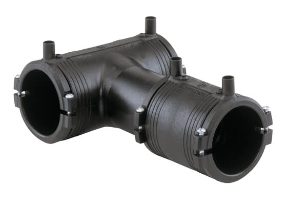 ELGEF Plus Tee 90° (kit) PE100, Equal or reduced with weldable outlet