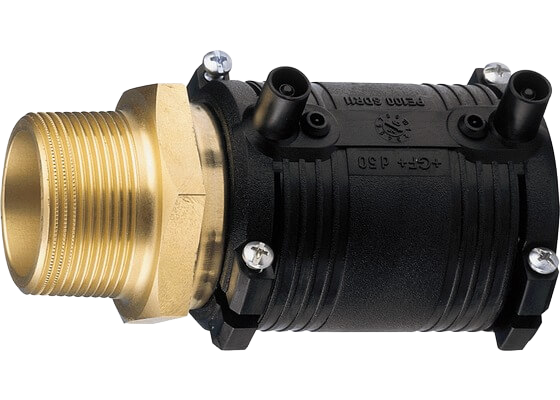 ELGEF Plus Transition coupler PE/brass (CW617N), Male thread R