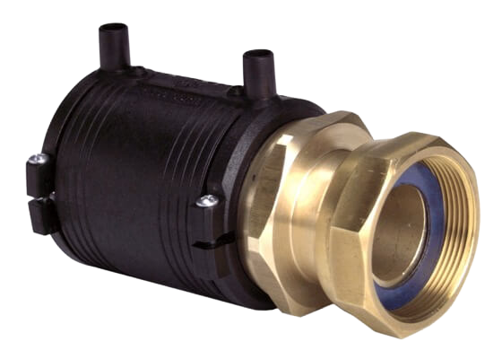 ELGEF Plus Transition coupler PE/brass (CW617N), Loose nut G