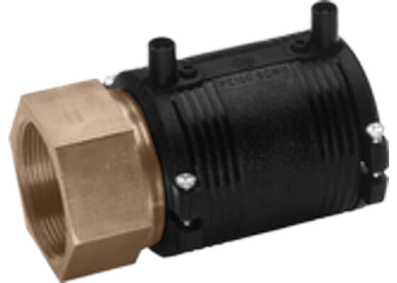 ELGEF Plus Transition coupler PE/brass (CW617N), Female thread Rp