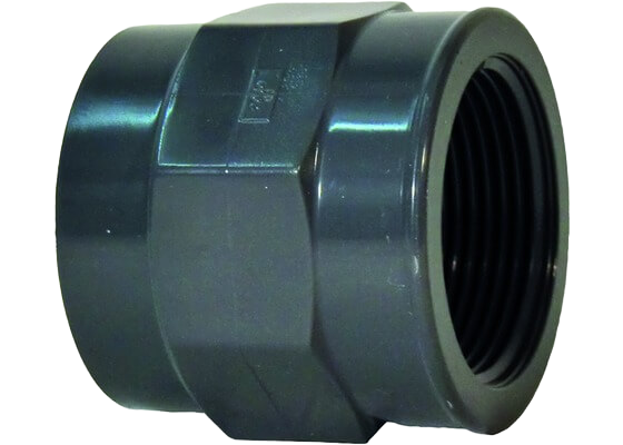 Adaptor socket PVC-U metric NPT