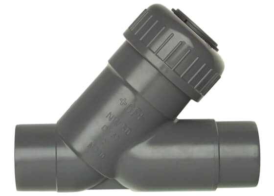 Schrägsitz-Rückschlagventil Typ 303 PVC-U silikonfrei  Mit Klebestutzen metrisch